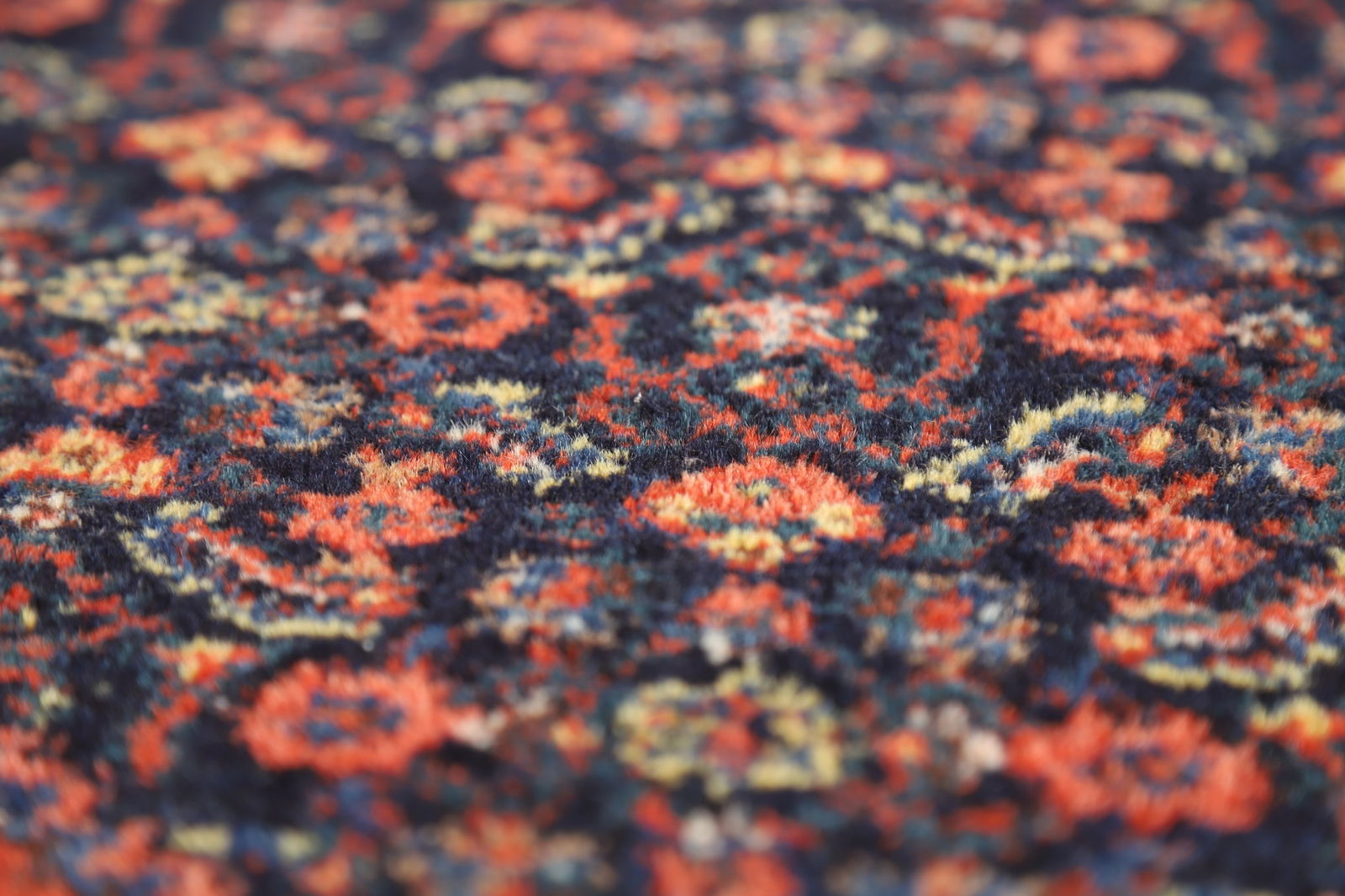 Antique Geometric Senneh Vegetable Dye Persian Rug 4x5 - 12