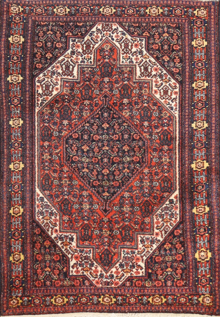 Antique Geometric Senneh Vegetable Dye Persian Rug 4x5: Title: Antique Geometric Senneh Vegetable Dye Persian Rug 4x5 Description:A Beautiful Genuine Iran ( Persia ) Senneh rug is Hand Knotted by skillful weavers in Iran ( Persia ) with