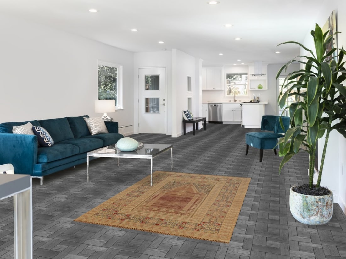 Pre-1900 Antique Vegetable Dye Silk Anatolian Turkish Rug 4x6 - 2