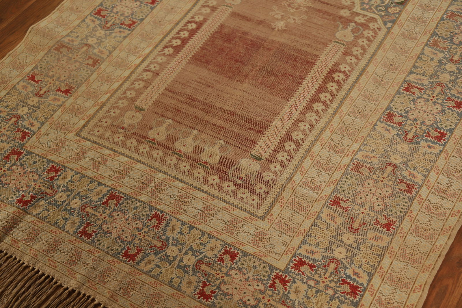 Pre-1900 Antique Vegetable Dye Silk Anatolian Turkish Rug 4x6 - 7