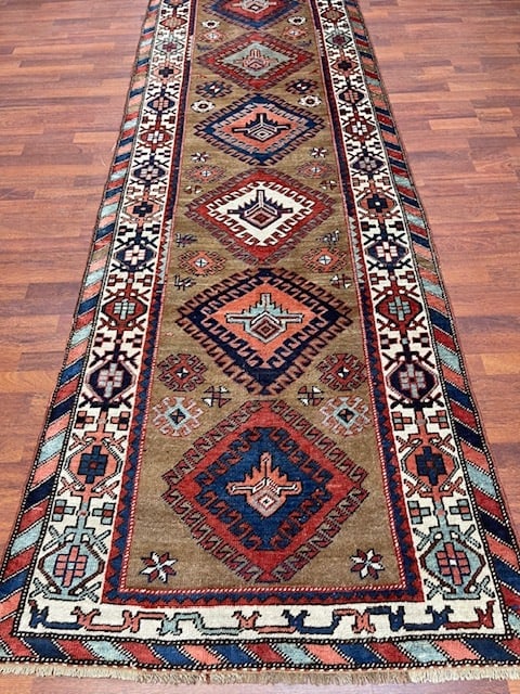 Antique Persian Northwest Camel Hair Runner-5005 - 8