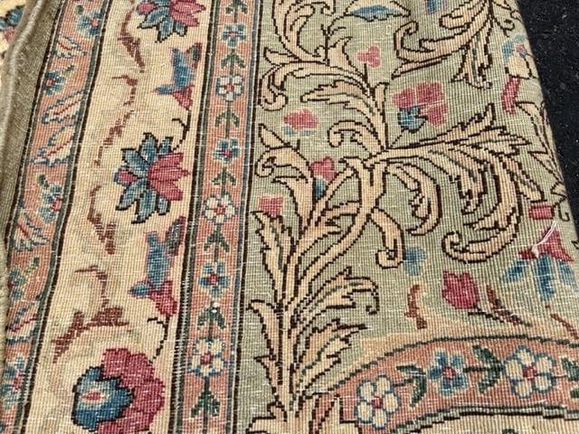 Antique Square Large size Ravar kirman-343 - 10