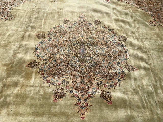 Antique Square Large size Ravar kirman-343 - 7