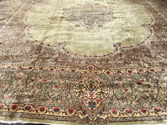 Antique Square Large size Ravar kirman-343 - 8