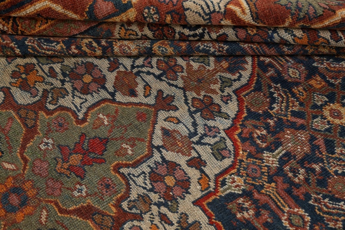 Pre-1900 Antique Vegetable Dye Mahal Persian Rug 9x12 - 17