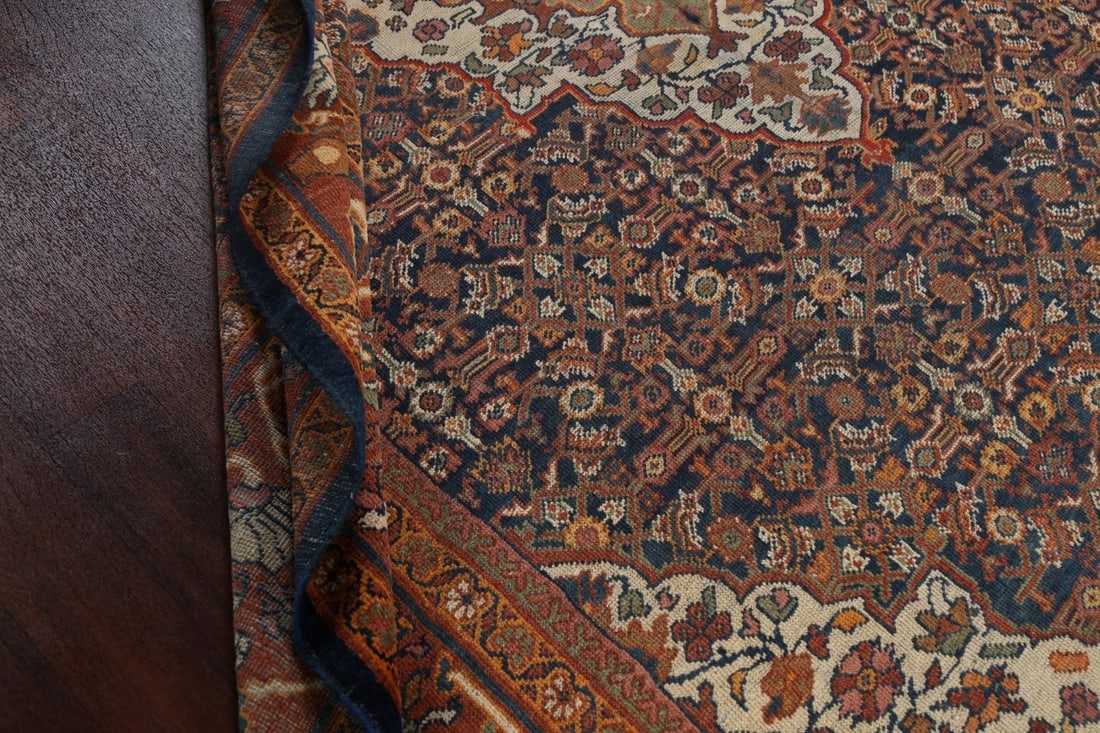 Pre-1900 Antique Vegetable Dye Mahal Persian Rug 9x12 - 18
