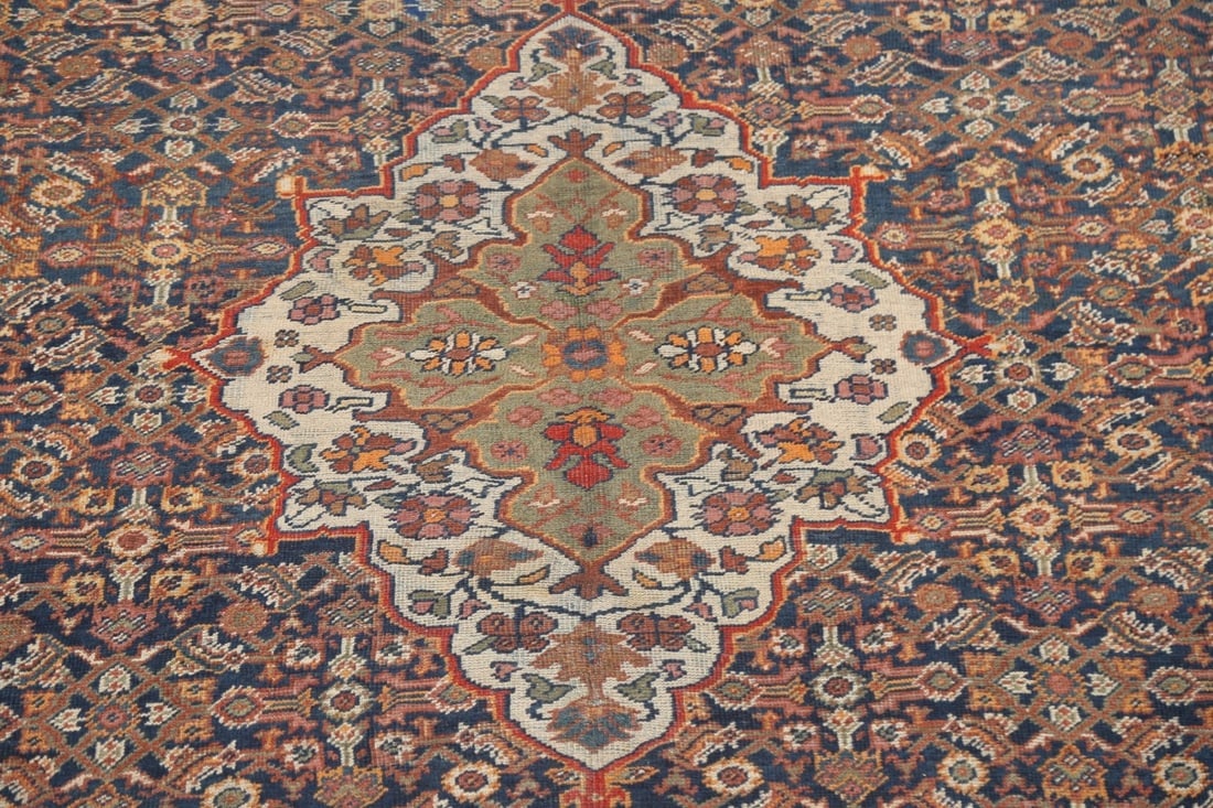 Pre-1900 Antique Vegetable Dye Mahal Persian Rug 9x12 - 5