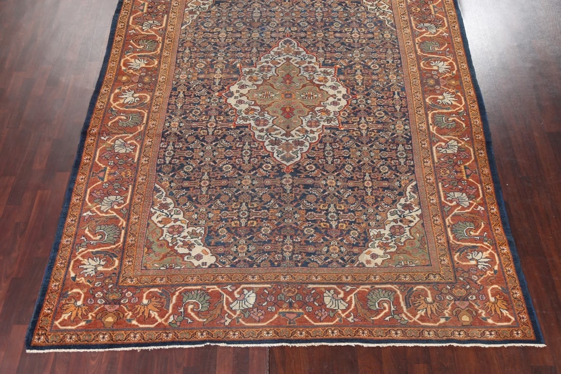 Pre-1900 Antique Vegetable Dye Mahal Persian Rug 9x12 - 6