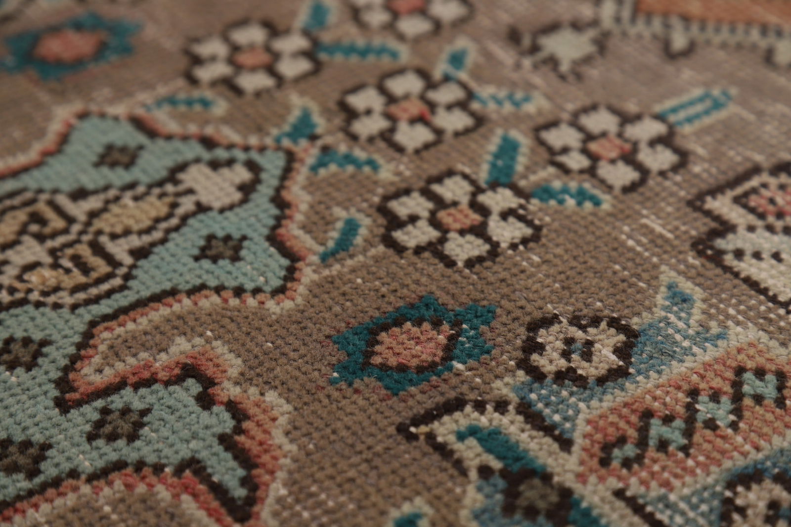 Antique Wool Tabriz Persian Area Rug 8x11 - 13