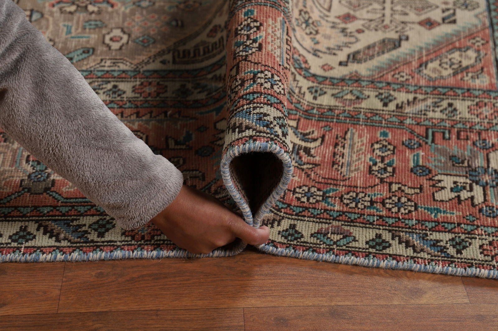 Antique Wool Tabriz Persian Area Rug 8x11 - 19