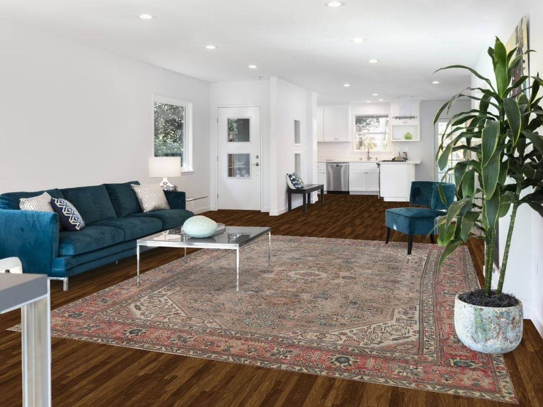 Antique Wool Tabriz Persian Area Rug 8x11 - 2