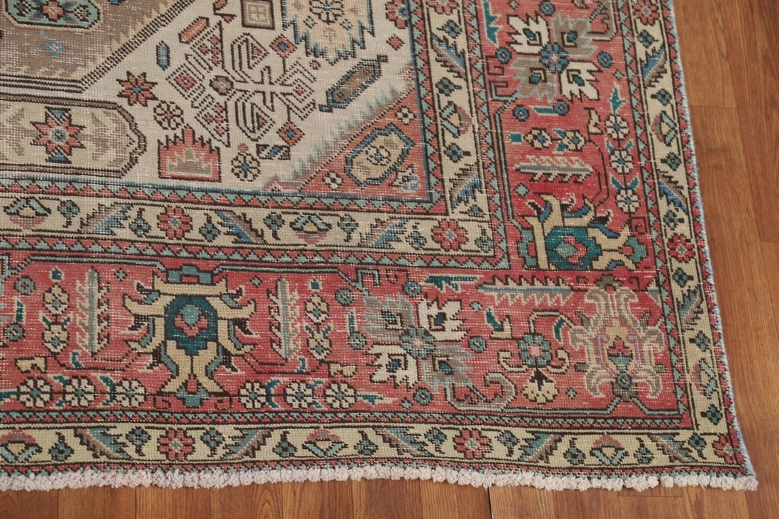 Antique Wool Tabriz Persian Area Rug 8x11 - 5