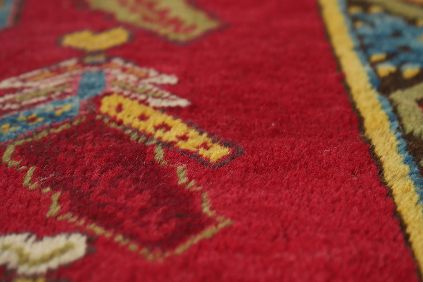 Pre-1900 Antique Karabagh Vegetable Dye Runner Rug 4x12 - 10