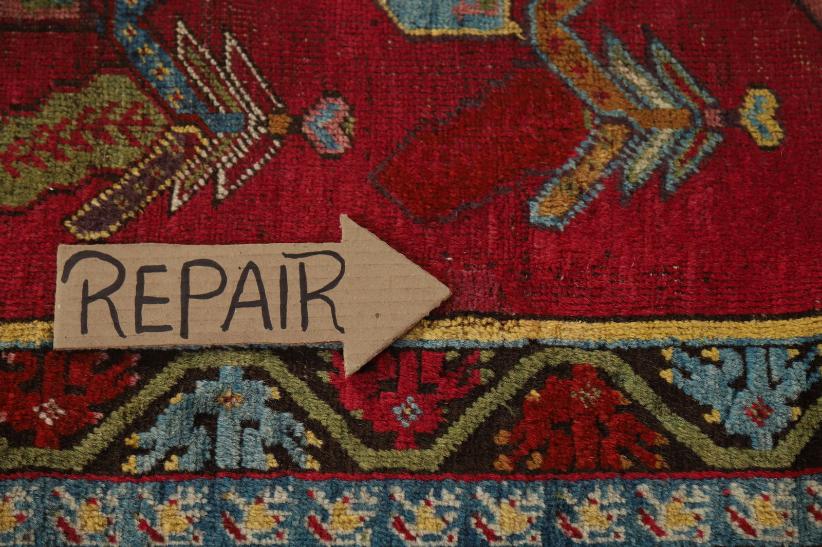 Pre-1900 Antique Karabagh Vegetable Dye Runner Rug 4x12 - 12