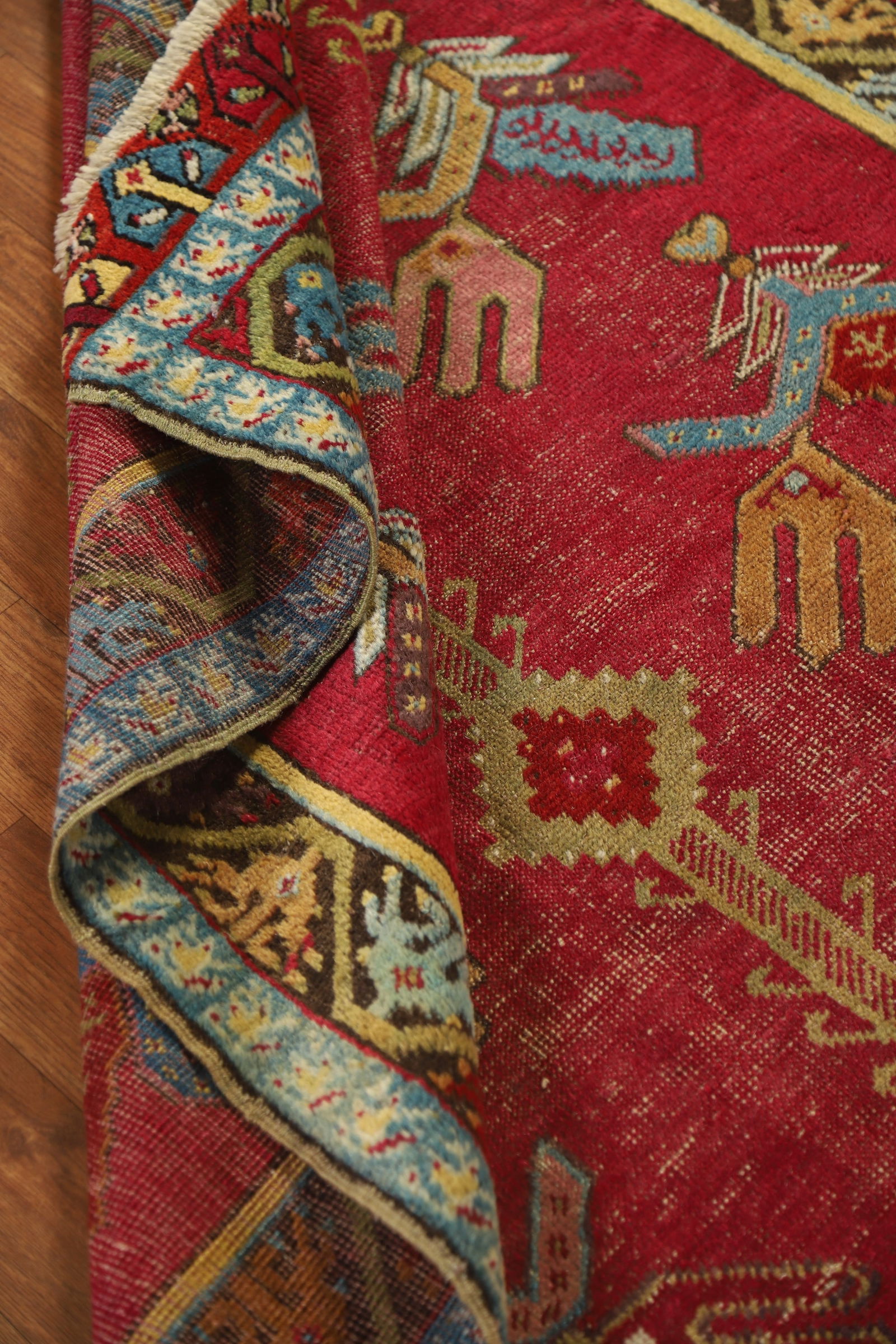 Pre-1900 Antique Karabagh Vegetable Dye Runner Rug 4x12 - 18