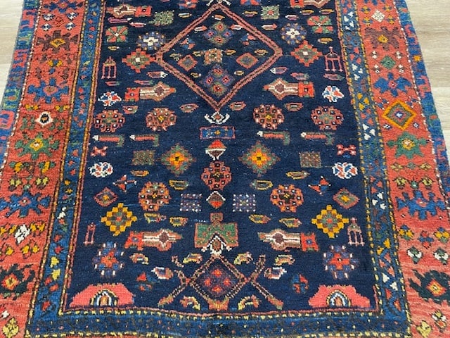 Antique Persian Kurdish Tribal Rug-5222/9 - 7