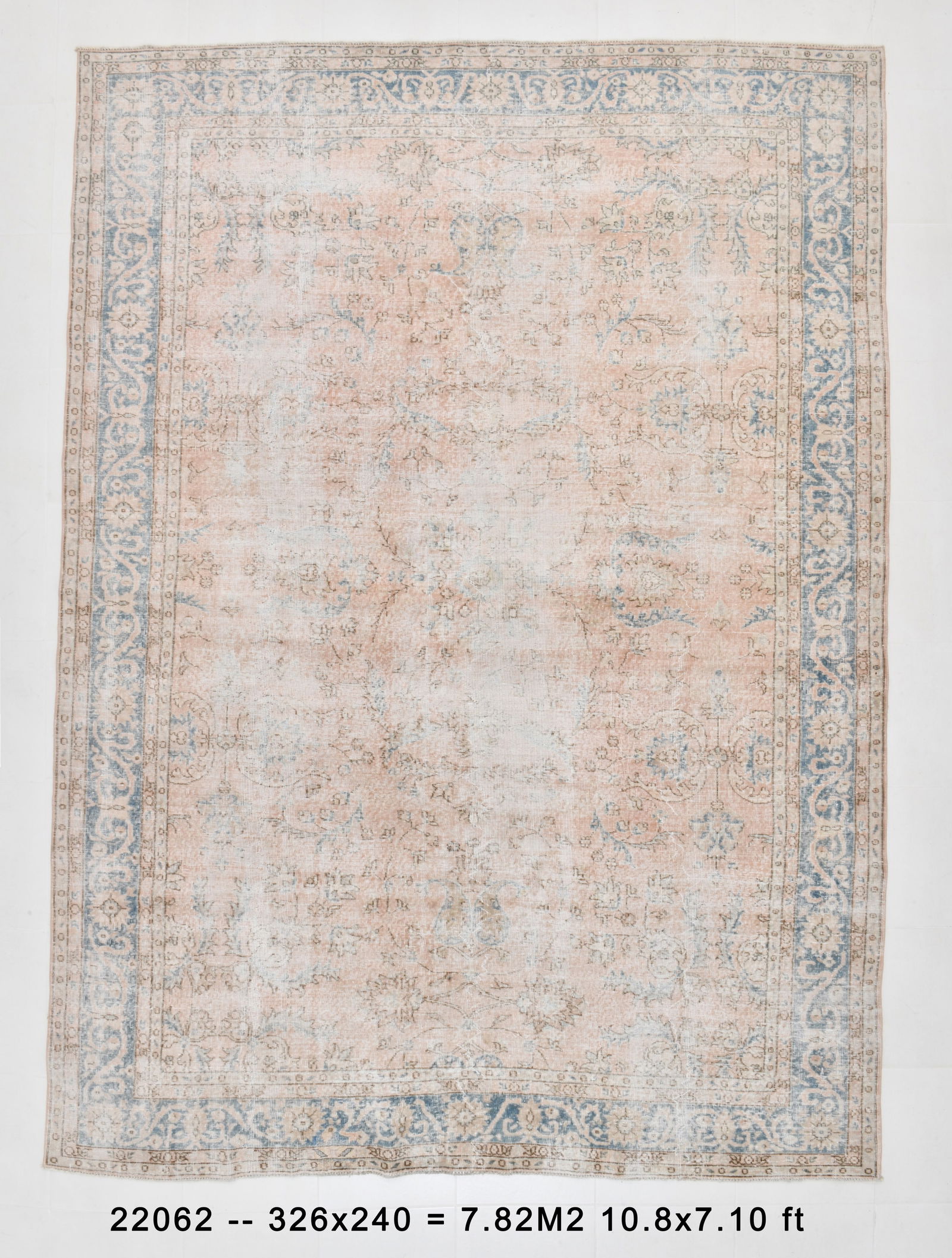 7'10'' x 10'8'' Turkish Vintage Runner Rug - 22062: Title: 7'10'' x 10'8'' Turkish Vintage Runner Rug - 22062 Description:7'10'' x 10'8'' Turkish Vintage Runner Rug - 22062 Origin:Turkiye Date/Period:1960-90 Materials:Wool,Cotton Dimension:7'10''x10'8'