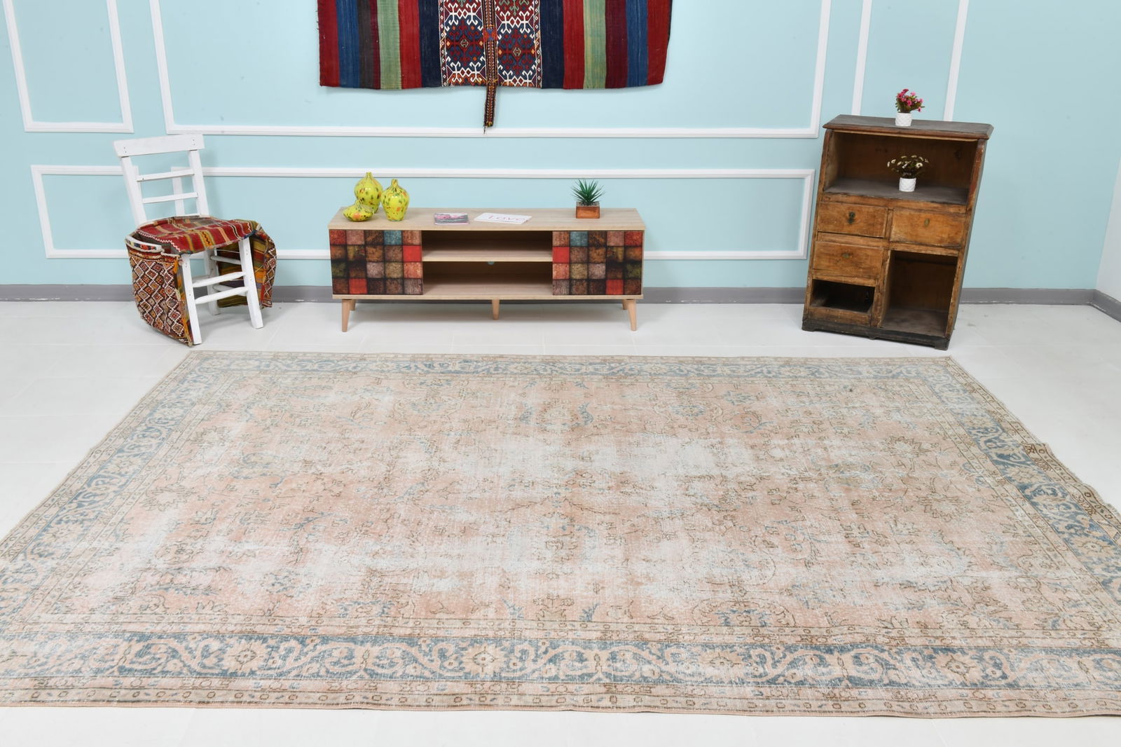 7'10'' x 10'8'' Turkish Vintage Runner Rug - 22062 - 3