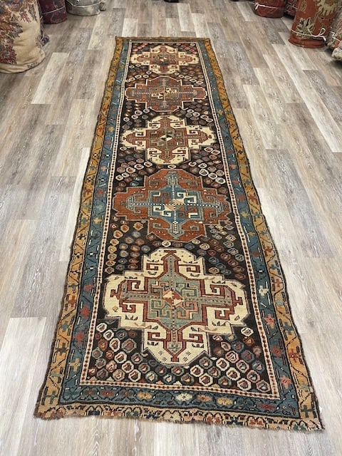 Antique Persian Northwest Runner-5253: Title:Antique Persian Northwest Runner-5253 Description:Charming antique Persian Northwest/ Shahsavand runner size 3 ft. 5 inches by 11 ft.5 inches circa late 19th century , wool on wool foundation, e