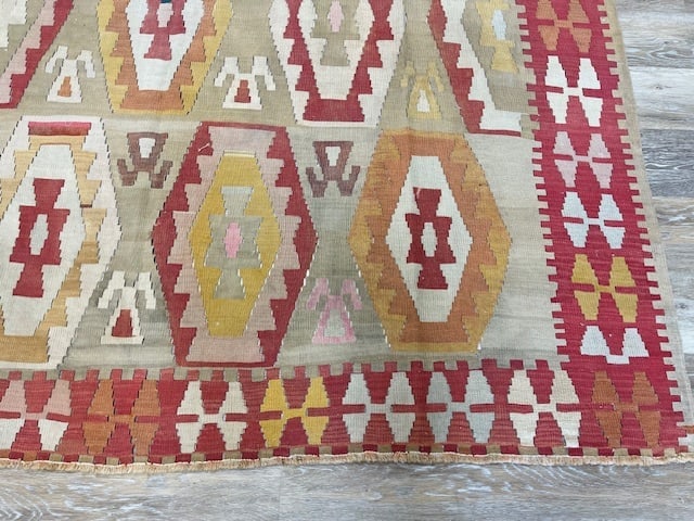 Colorful antique Caucasian Kilim rug-4892 - 2