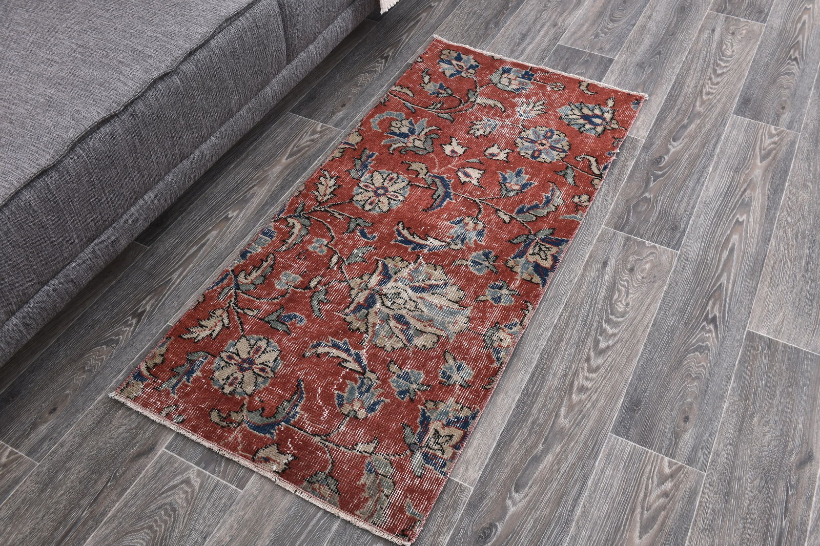 1'11'' x 4'2'' Turkish Vintage Runner Rug - 243966 - 2