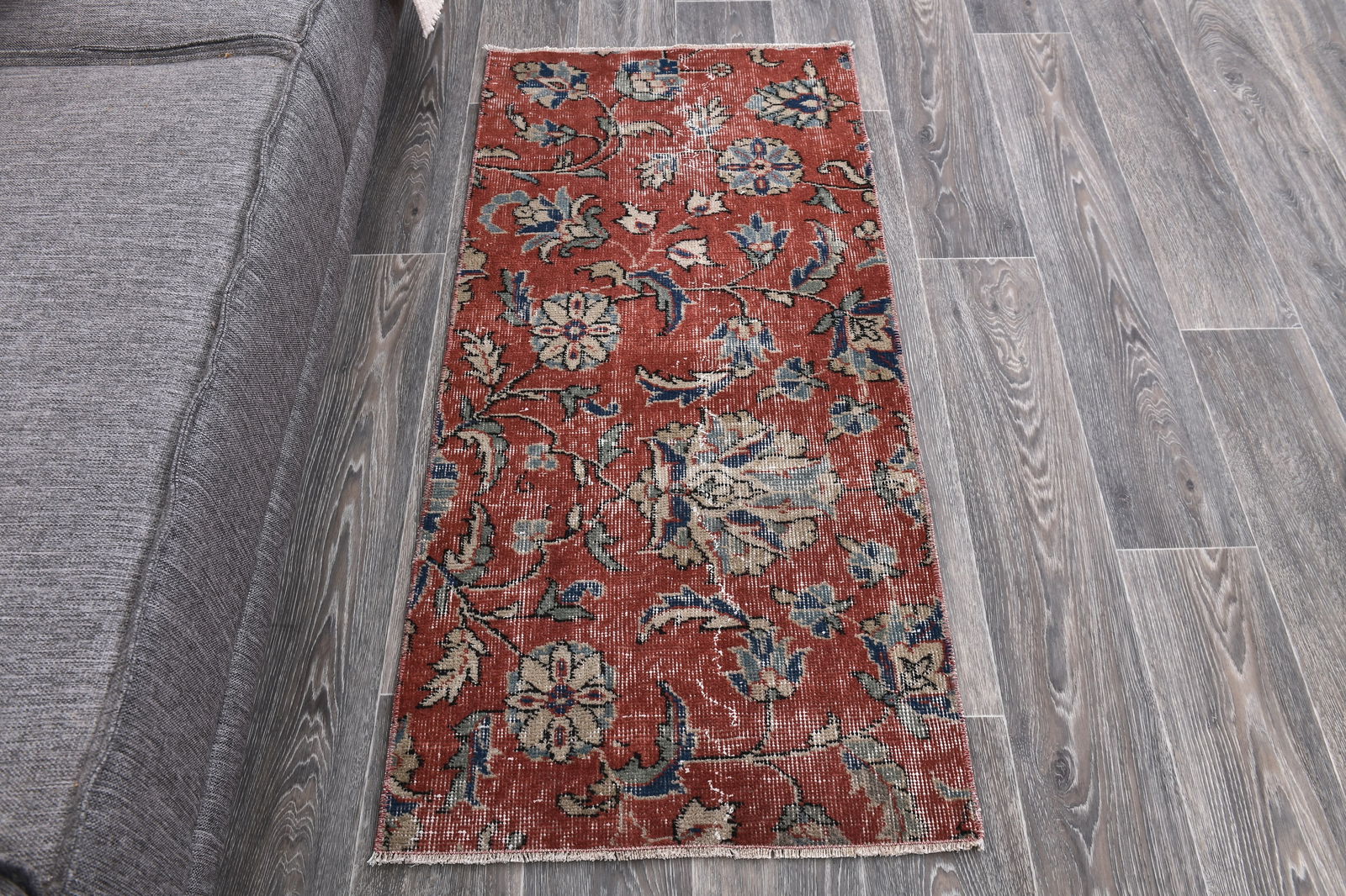 1'11'' x 4'2'' Turkish Vintage Runner Rug - 243966 - 3