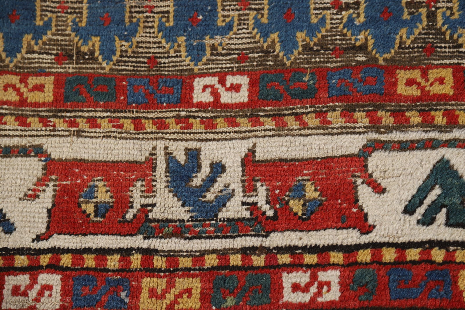 Pre-1900 Antique Kazak Vegetable Dye Area Rug 5x8 - 10