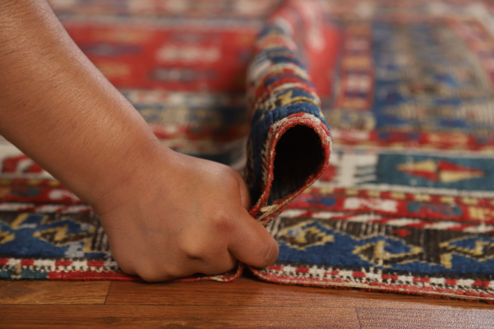 Pre-1900 Antique Kazak Vegetable Dye Area Rug 5x8 - 18