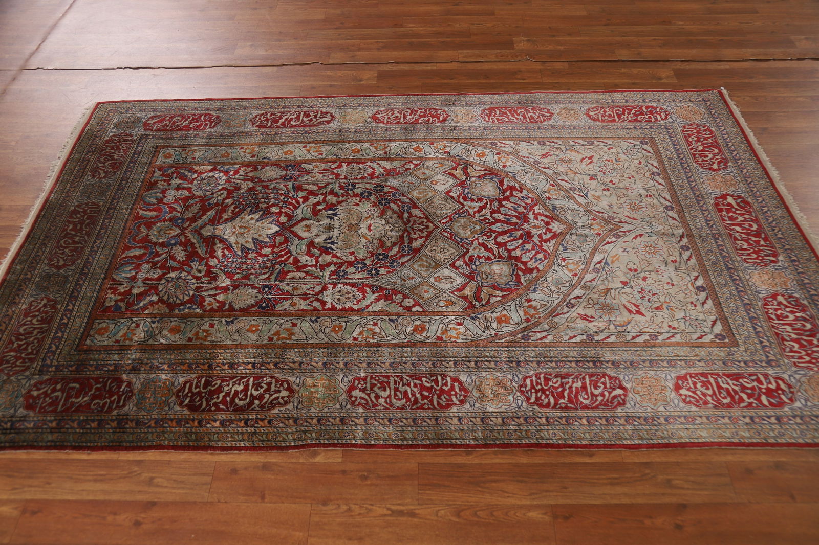 Pre-1900 Antique Tabriz Vegetable Dye Persian Rug 4x7 - 13