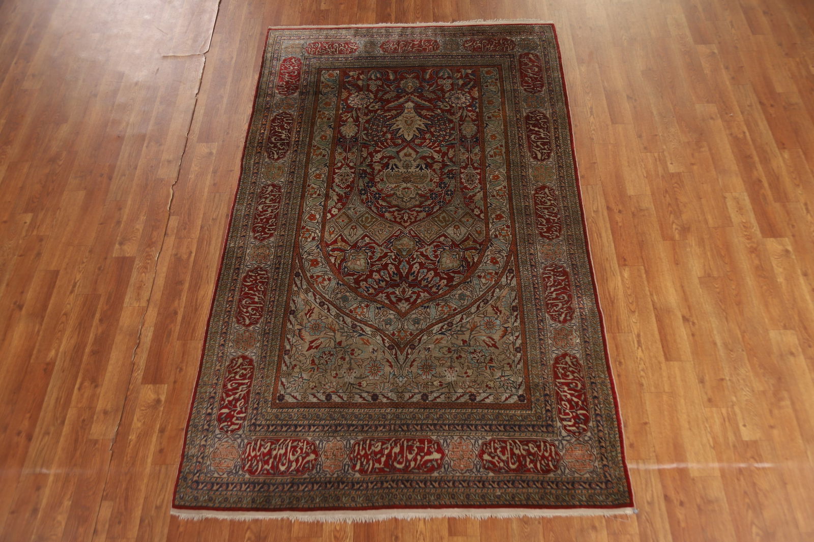 Pre-1900 Antique Tabriz Vegetable Dye Persian Rug 4x7 - 14