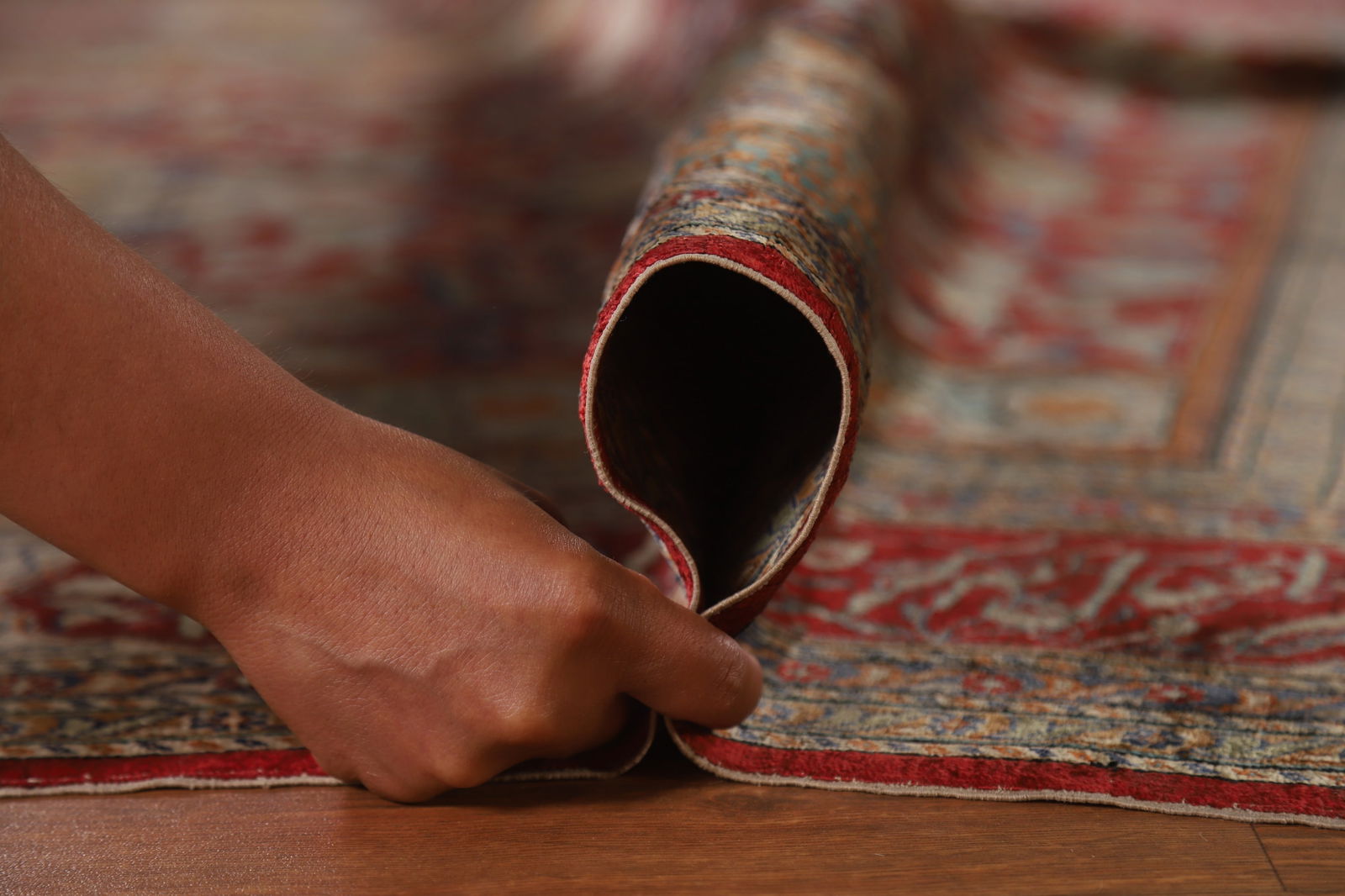 Pre-1900 Antique Tabriz Vegetable Dye Persian Rug 4x7 - 17