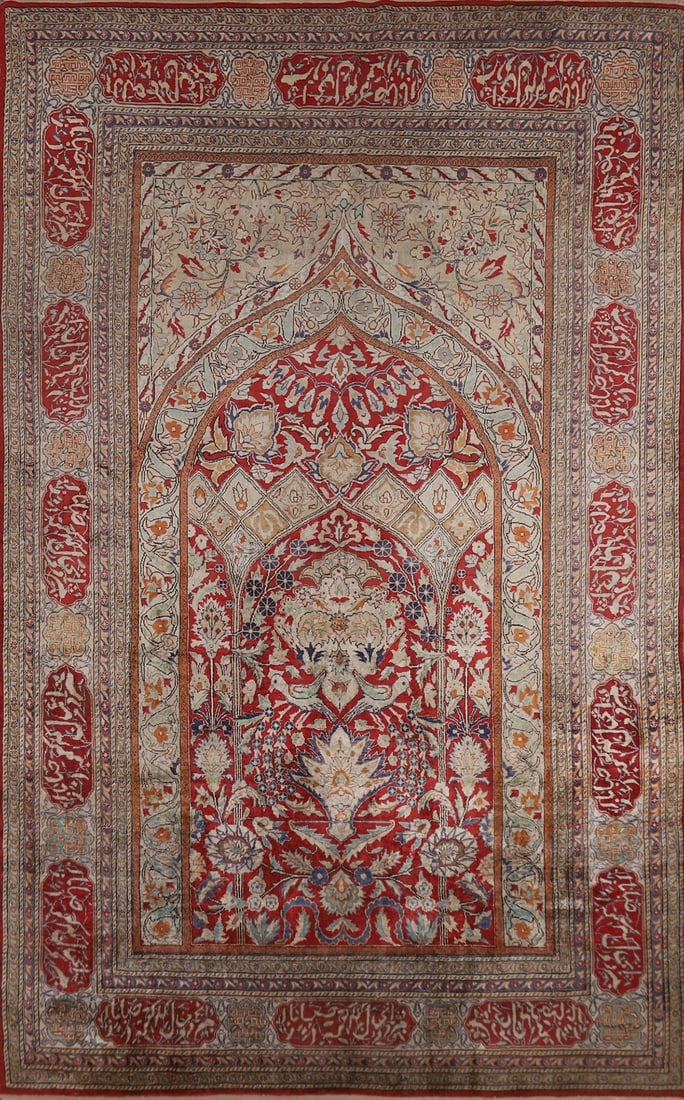 Pre-1900 Antique Tabriz Vegetable Dye Persian Rug 4x7: Title: Pre-1900 Antique Tabriz Vegetable Dye Persian Rug 4x7 Description:A Beautiful Genuine Iran ( Persia ) Tabriz rug is Hand Knotted by skillful weavers in Iran ( Persia ) with Silk Ma