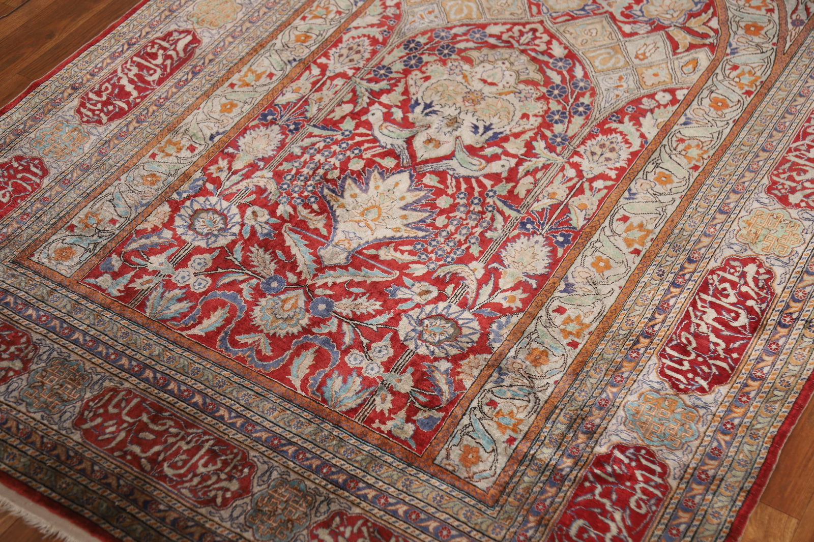 Pre-1900 Antique Tabriz Vegetable Dye Persian Rug 4x7 - 7