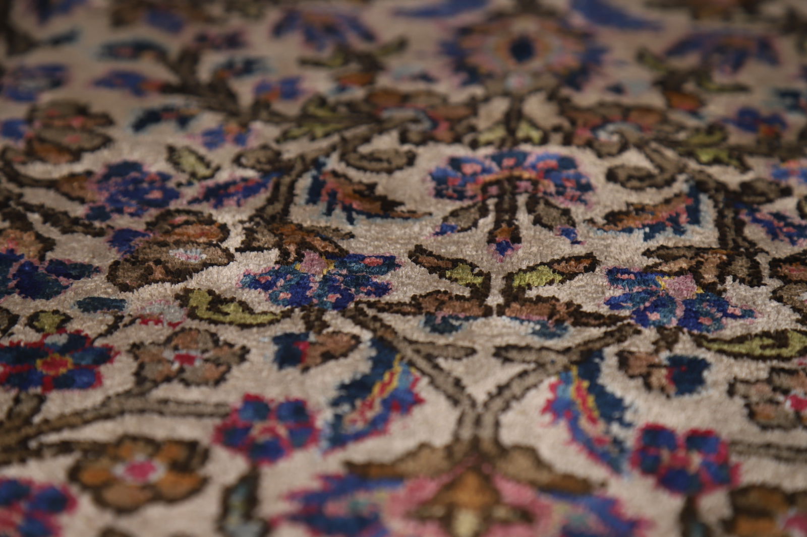 Pre-1900 Antique Vegetable Dye Kashan Persian Rug 4x7 - 10