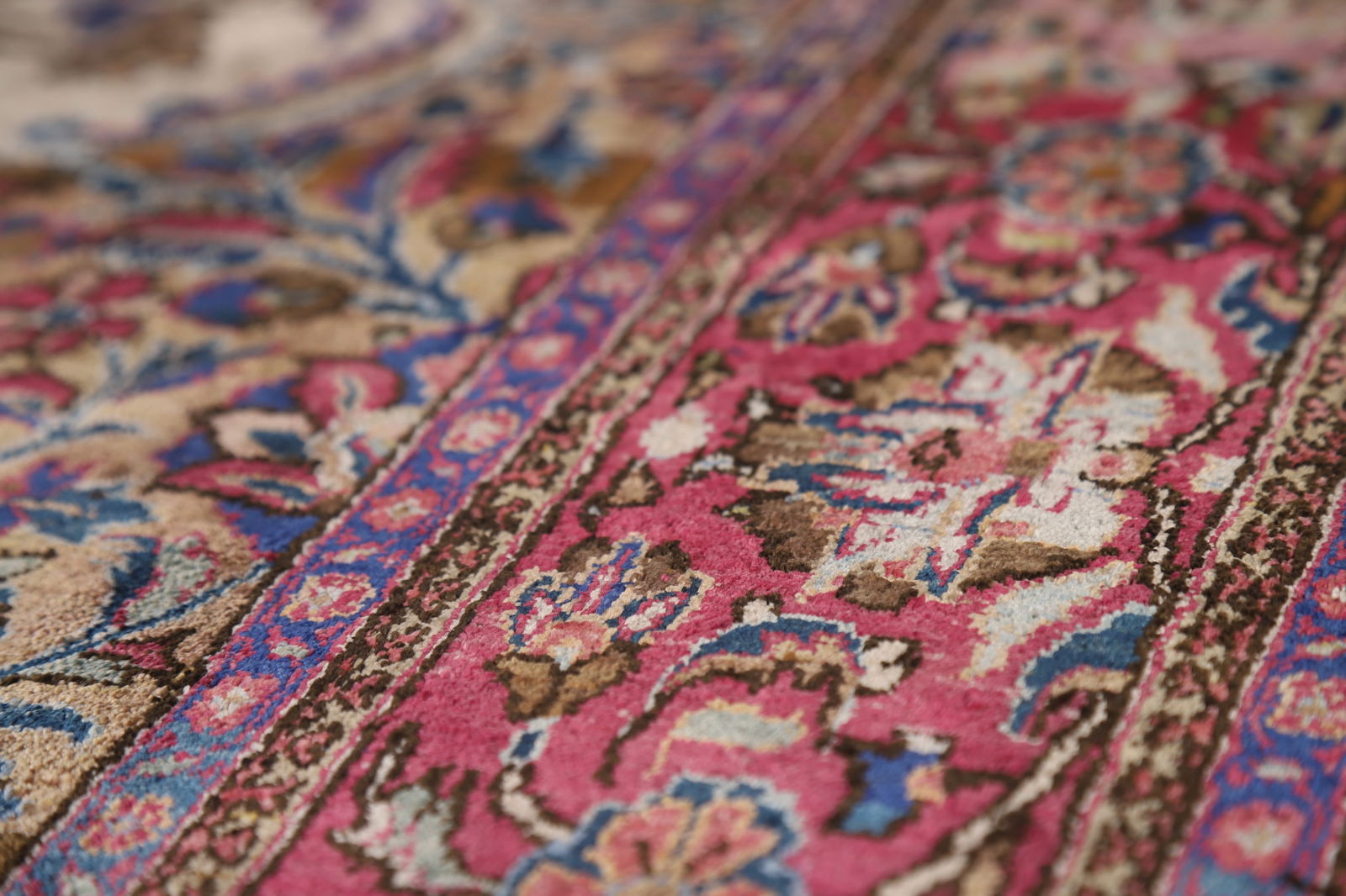 Pre-1900 Antique Vegetable Dye Kashan Persian Rug 4x7 - 11