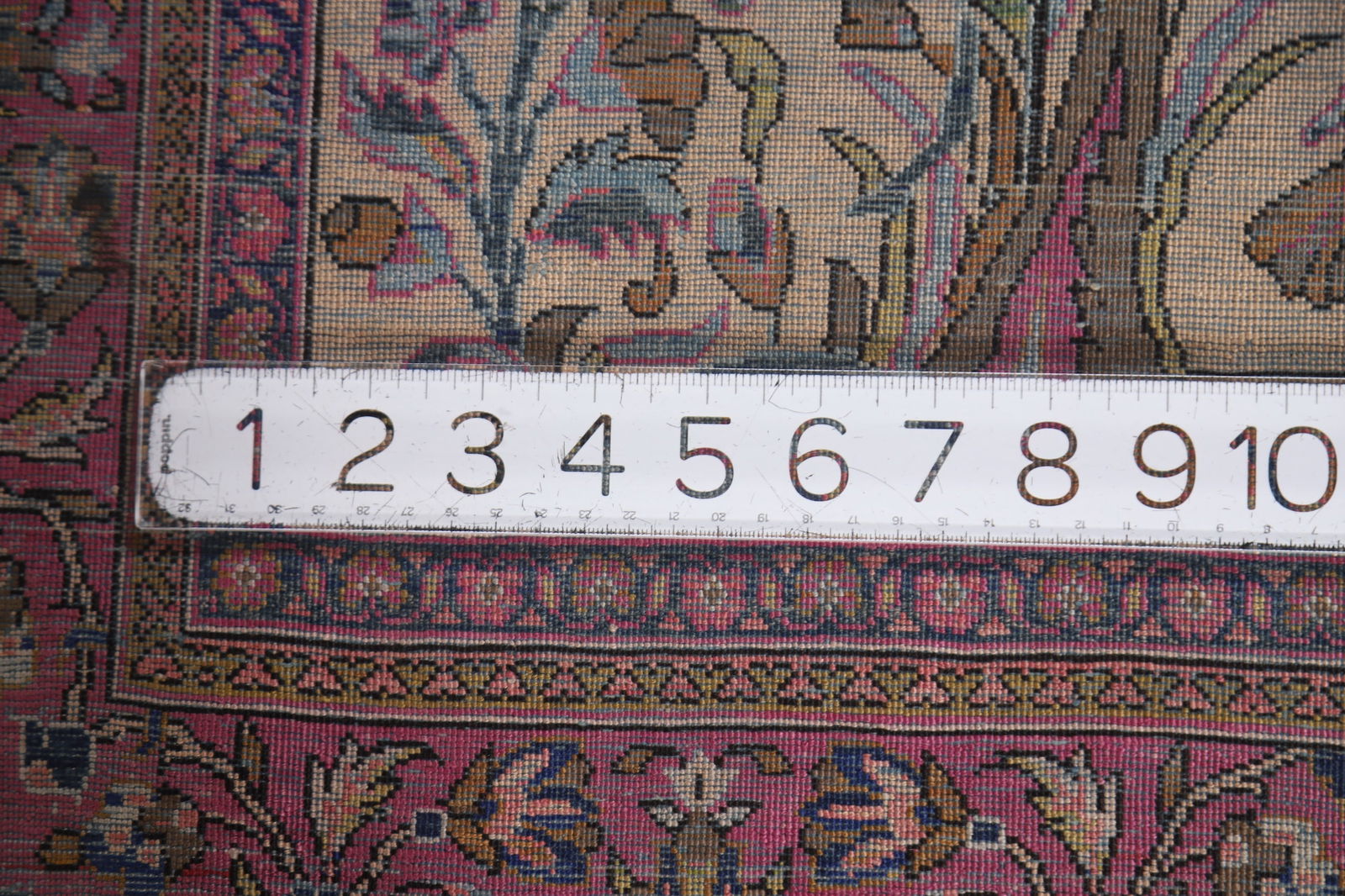 Pre-1900 Antique Vegetable Dye Kashan Persian Rug 4x7 - 19