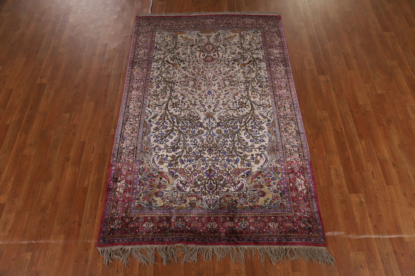 Pre-1900 Antique Vegetable Dye Kashan Persian Rug 4x7 - 3