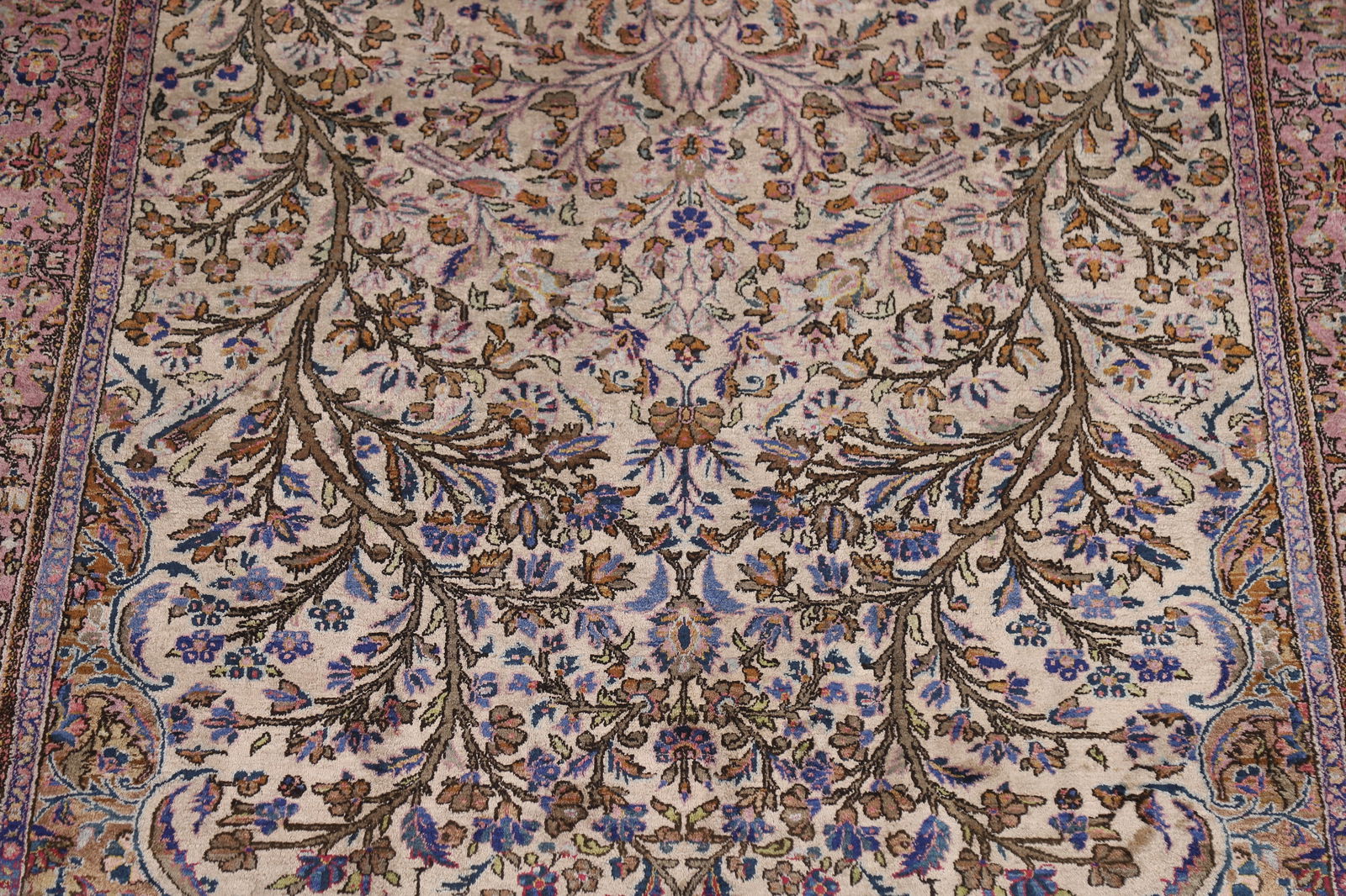 Pre-1900 Antique Vegetable Dye Kashan Persian Rug 4x7 - 4