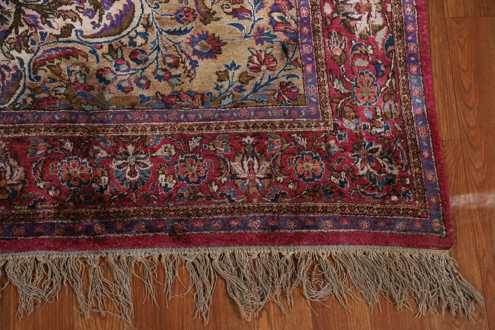 Pre-1900 Antique Vegetable Dye Kashan Persian Rug 4x7 - 5