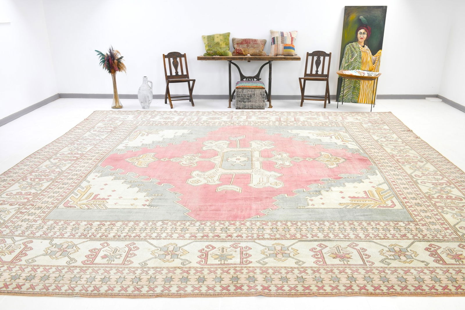 13'2'' x 14'9'' Unique Handmade Vintage Rug - 6324 - 2