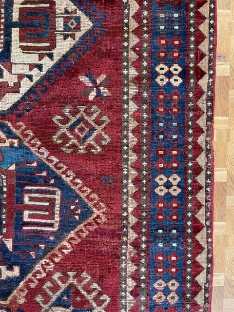 Antique Kazak Caucasian rug-5039 - 5