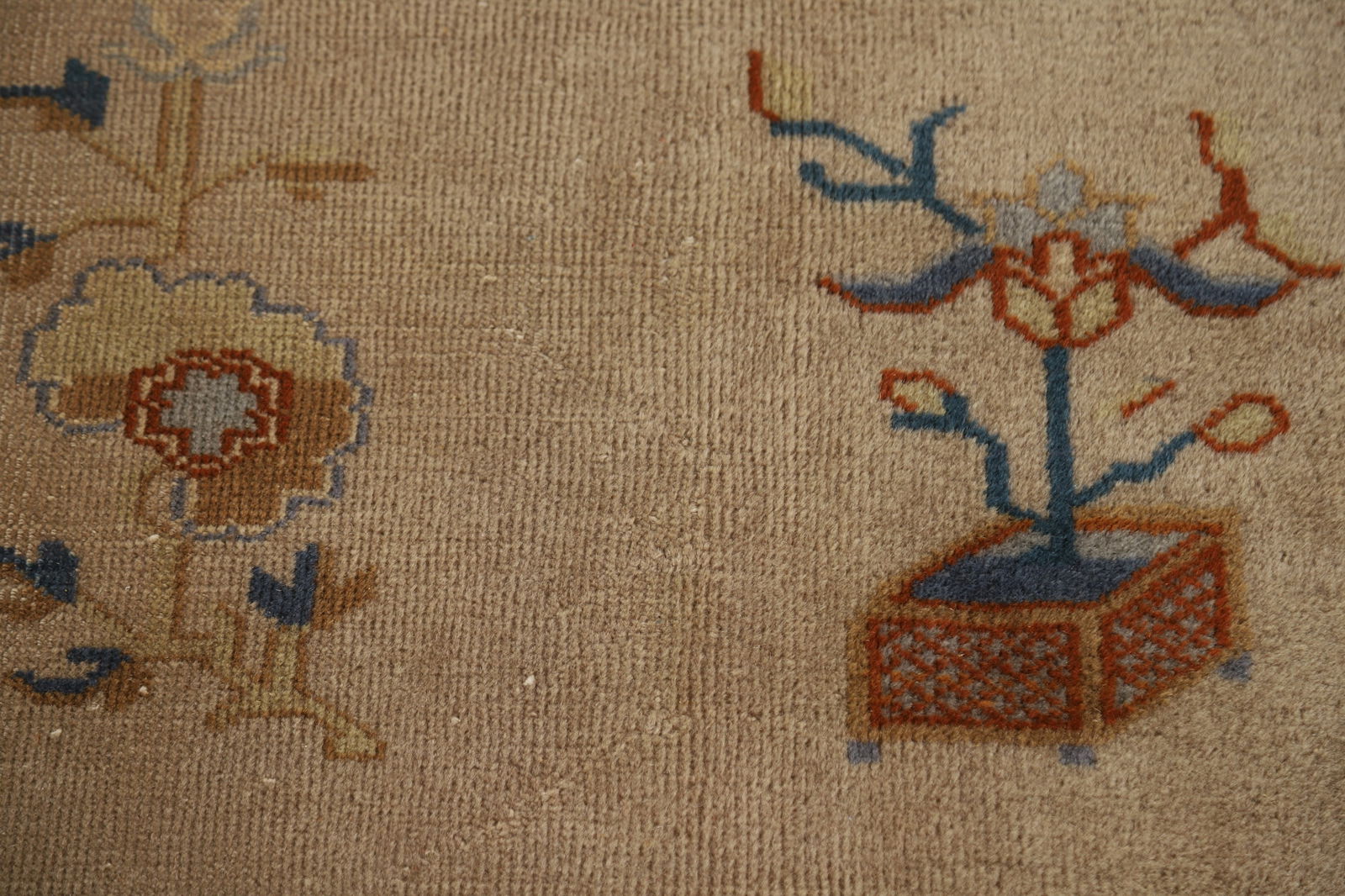 Antique Vegetable Dye Art Deco Chinese Accent Rug 9x11 - 10