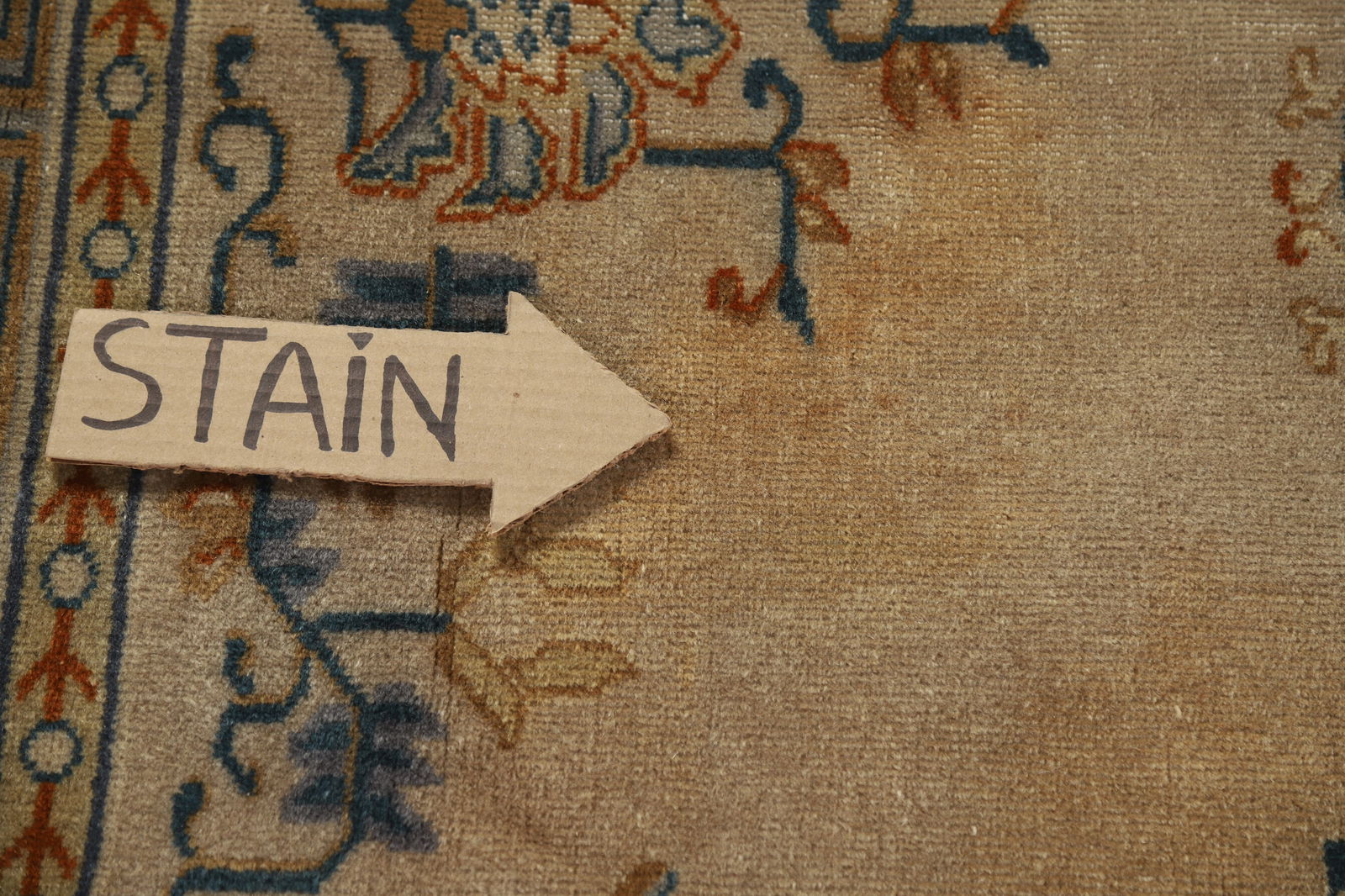 Antique Vegetable Dye Art Deco Chinese Accent Rug 9x11 - 15