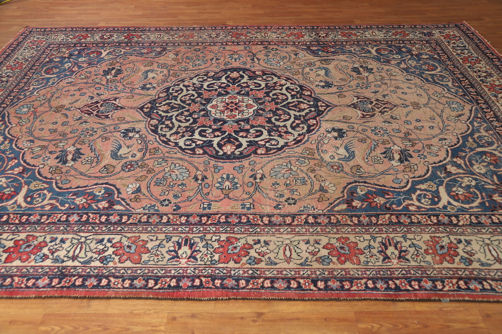 Pre-1900 Antique Vegetable Dye Tabriz Persian Area Rug 8x11 - 14