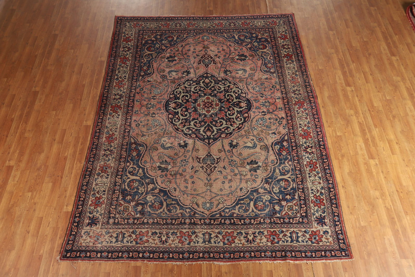 Pre-1900 Antique Vegetable Dye Tabriz Persian Area Rug 8x11 - 15