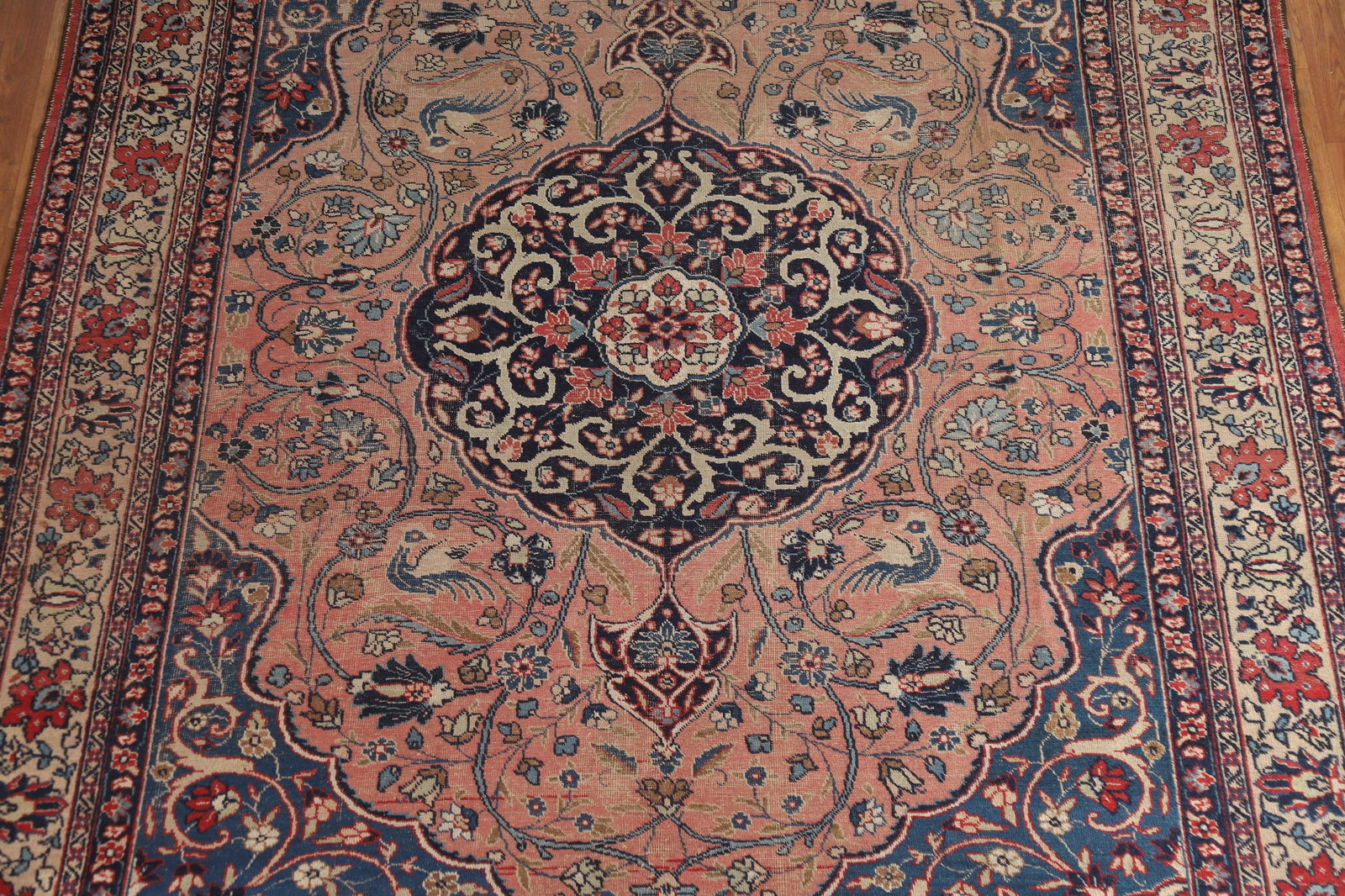 Pre-1900 Antique Vegetable Dye Tabriz Persian Area Rug 8x11 - 4