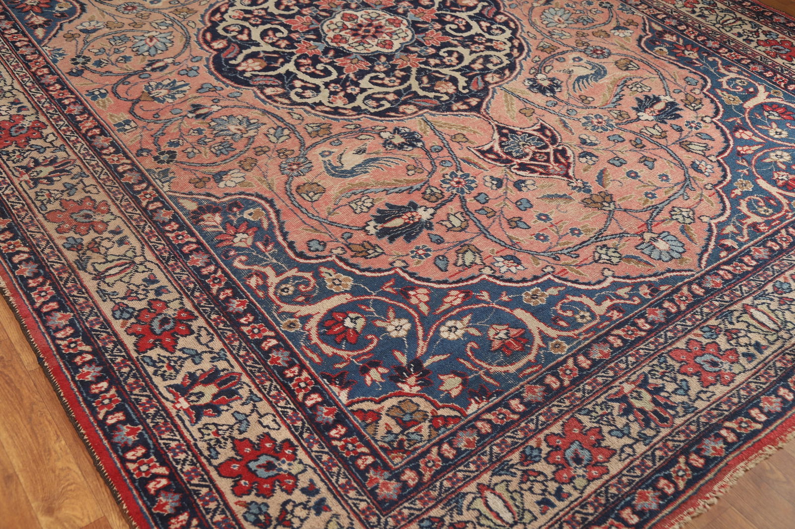 Pre-1900 Antique Vegetable Dye Tabriz Persian Area Rug 8x11 - 7