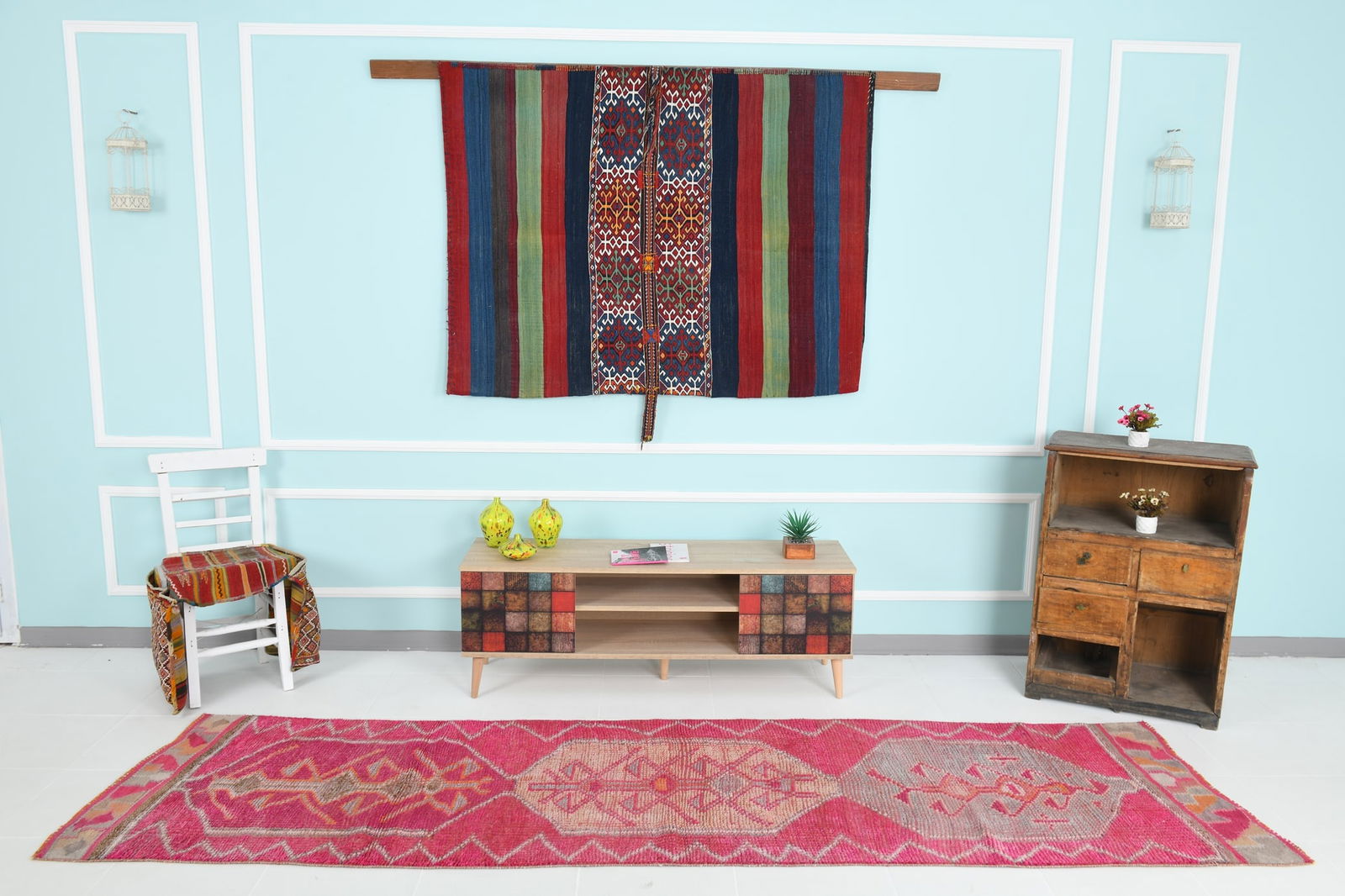 3'0'' x 11'0'' Vintage Wool Runner Rug - 18343 - 2