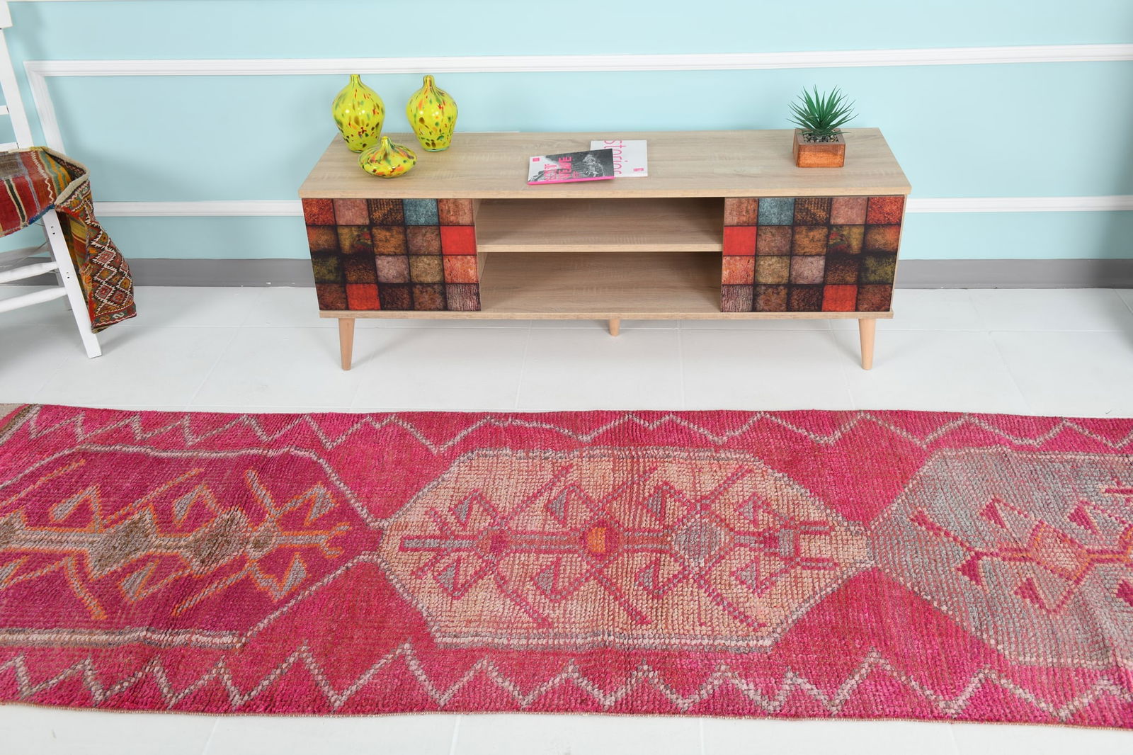 3'0'' x 11'0'' Vintage Wool Runner Rug - 18343 - 3