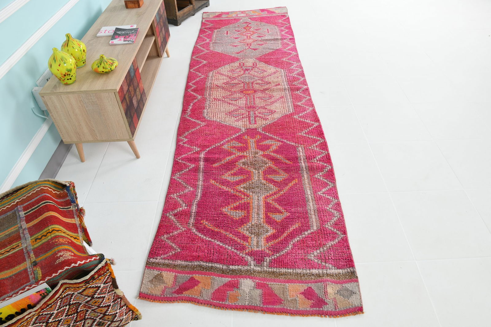 3'0'' x 11'0'' Vintage Wool Runner Rug - 18343 - 4